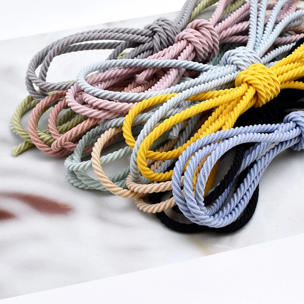 5 meters Colorful High-Quality Round Elastic Rope Threaded Rubber Band Handmade DIY Bracelet Head Rope Clothing Materials