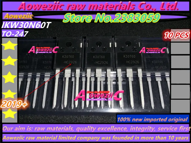 Aoweziic 2019+ 100% new imported original  K30T60 IKW30N60T IGBT tube 30A 600V triode TO-247