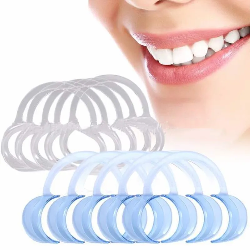 20Pcs Oral Clean C Shape Mouth Opener Cheek Retractor Mouth Gag Spreader Lip Opener Elastic Dental Tools Dentist Materials