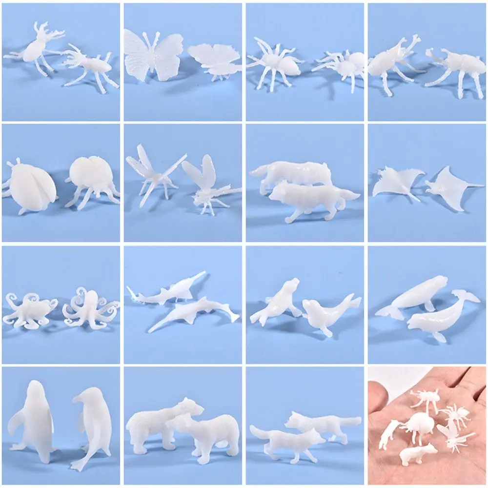 Fashion Craft Supplies Mini jellyfish Necklace Filling Material 3D Mini Animals Model Jewelry Making Resin Epoxy