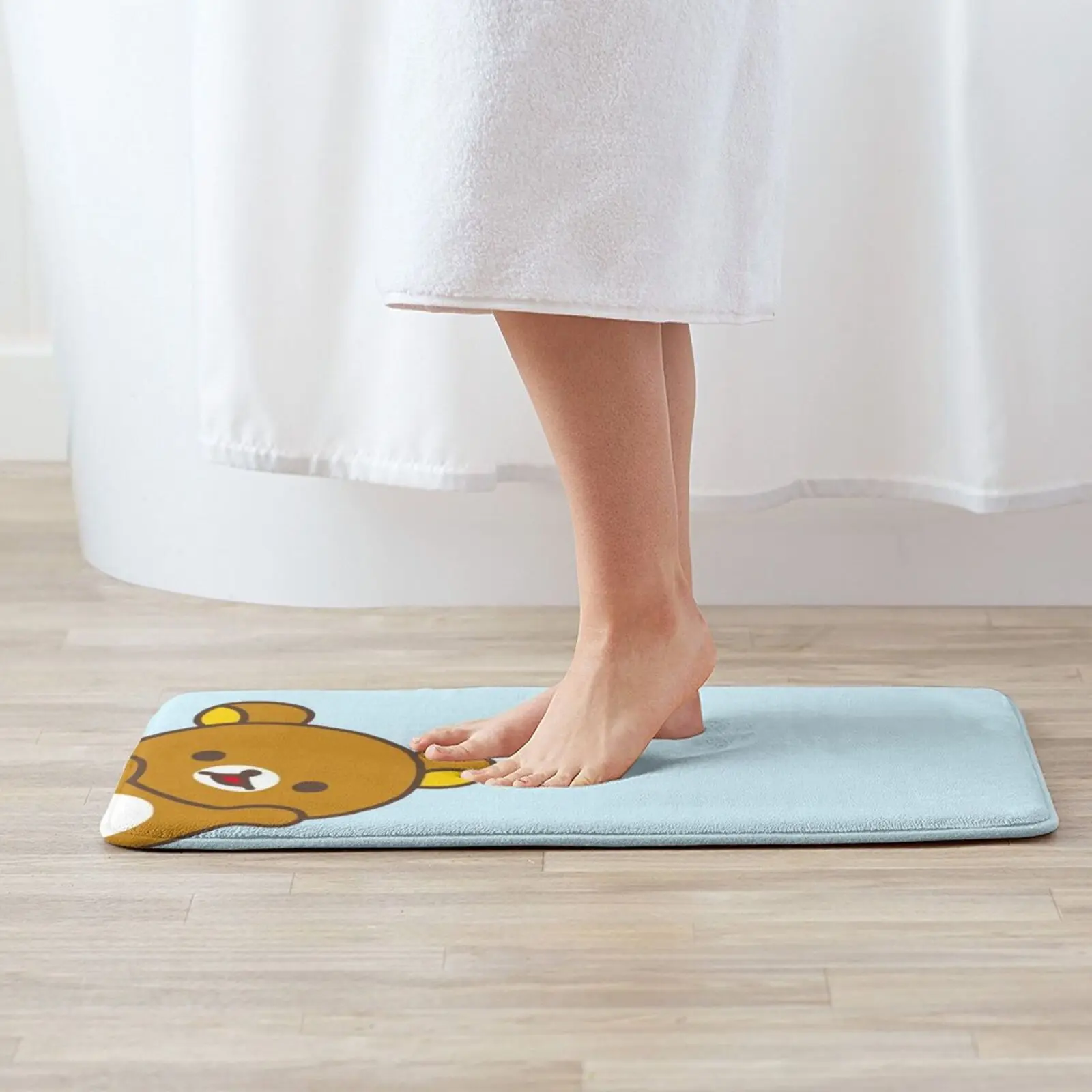 Pop Up Inspired Rilakkuma Graphic Entrance Door Mat Bath Mat Rug Eat Sleep Game Repeat Eat Sleep Oof Repeat Oof Noob Memes Dank