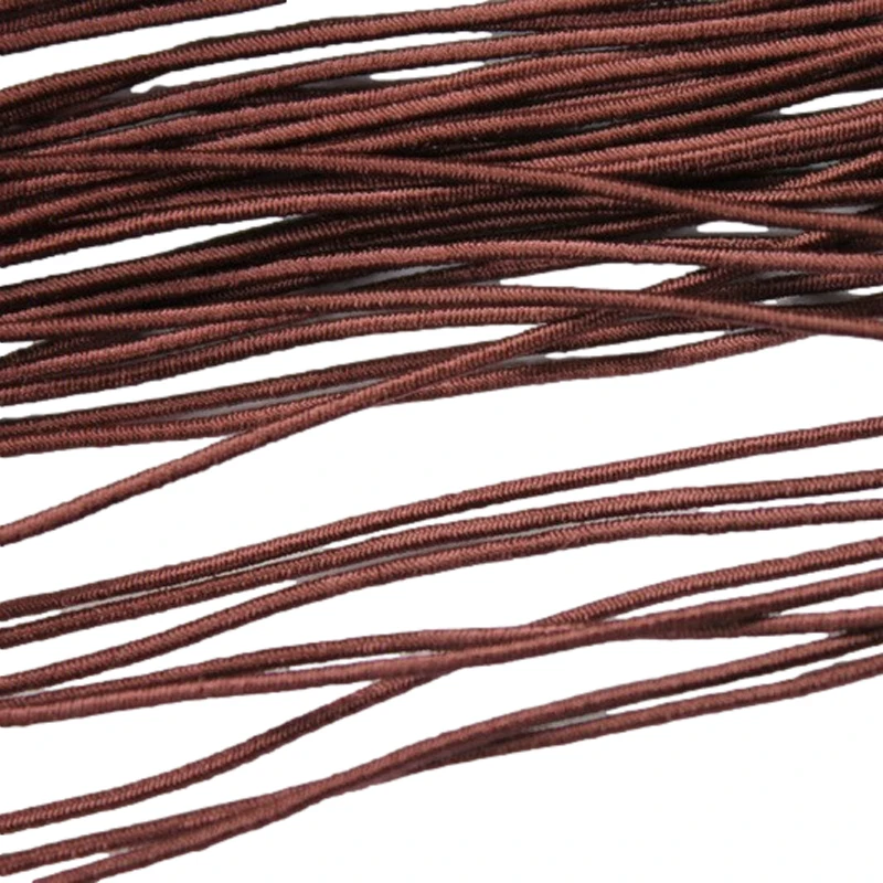 Aaazee 50 Yards 0.8mm Brown Elastic String Stretchy Cords (Two Bundles) ES2517