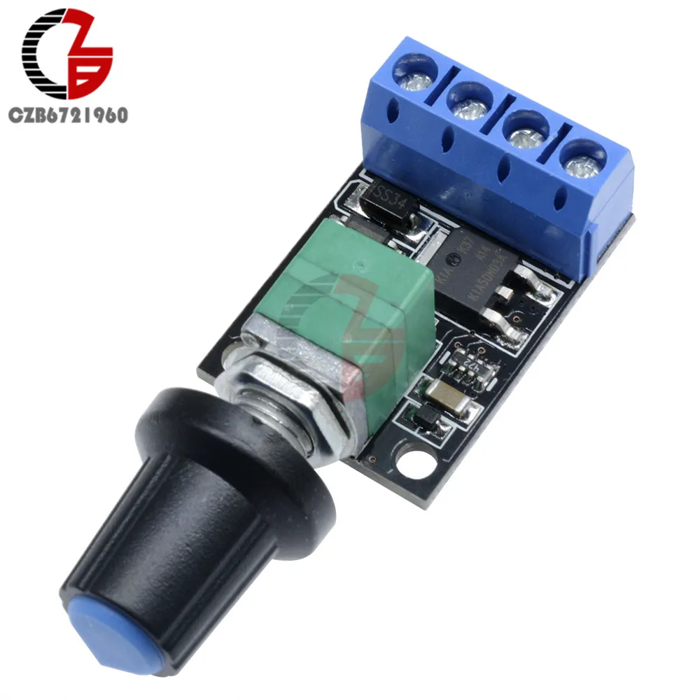 

5V 12V 10A Voltage Regulator PWM DC Motor Speed Controller Governor Stepless Speed Regulator LED Dimmer Power Controller