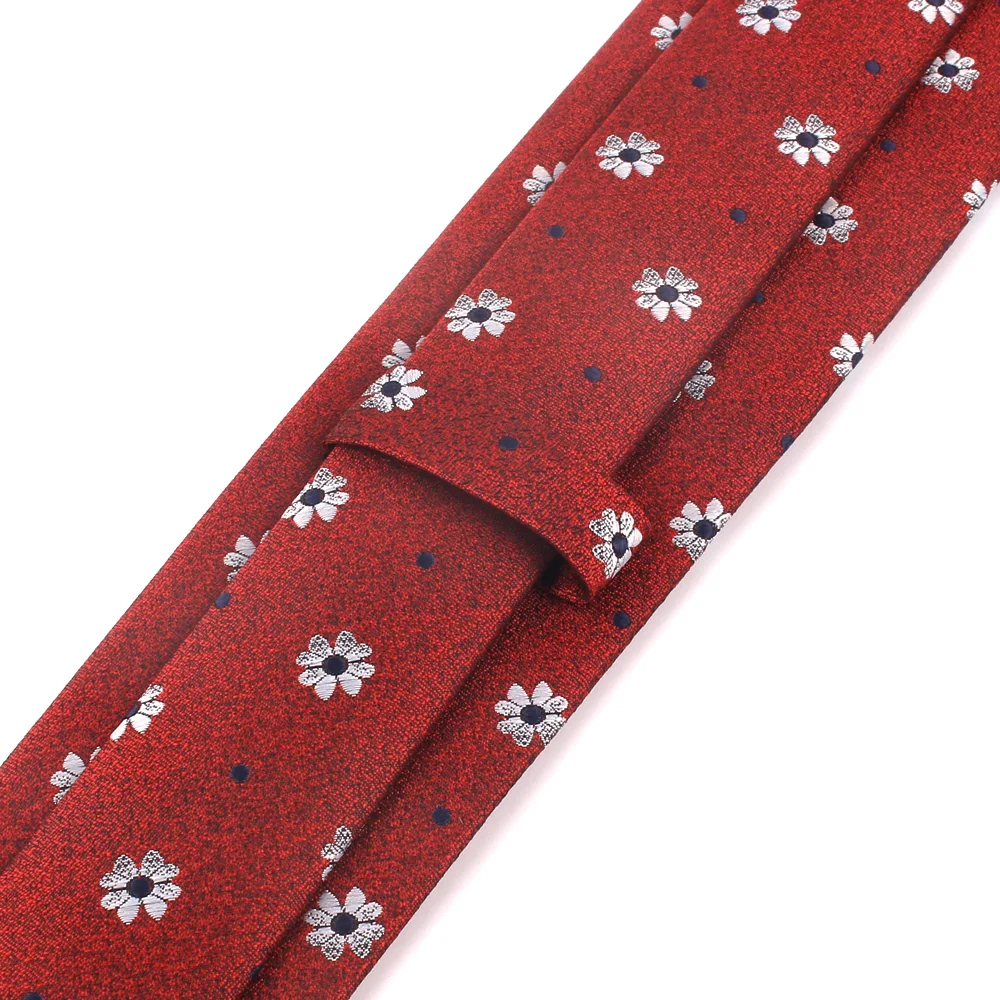 New Floral Neck Ties For Men Women Classic Jacquard Necktie for Wedding Business Suits Skinny Tie Slim Men Necktie Gravatas