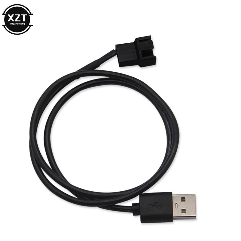 

New 3/4 Pin Computer PC Fan Power Cable Connector Adapter 5V 30cm 50cm Connect 3pin or 4pin Fan to USB Adapter Cables