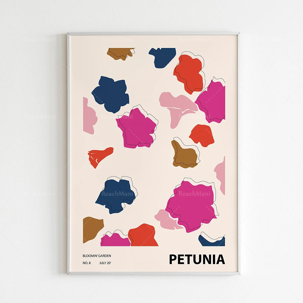 Floral prints, Messina mushroom, orchid, lily, petunia, jasmine, poppy flower print, eclecticism, color aesthetics wall art canv