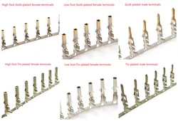 500PCS 4.2MM Terminals Female Or Male Needle For 5557 Connector Plastic Shell / High Or Low Foot / Tinned Or Gold-plated
