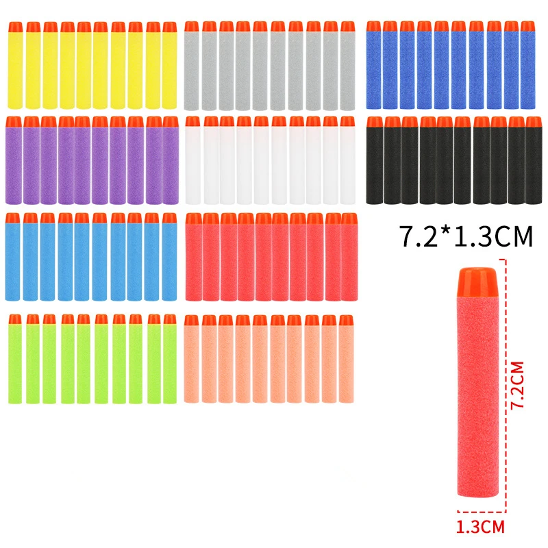 100個ポイントでnerfガンeva弾ソフト中空穴ヘッド7.2センチメートルevaダーツおもちゃの銃弾丸ポイントでnerfシリーズのおもちゃの銃子供のためのギフト