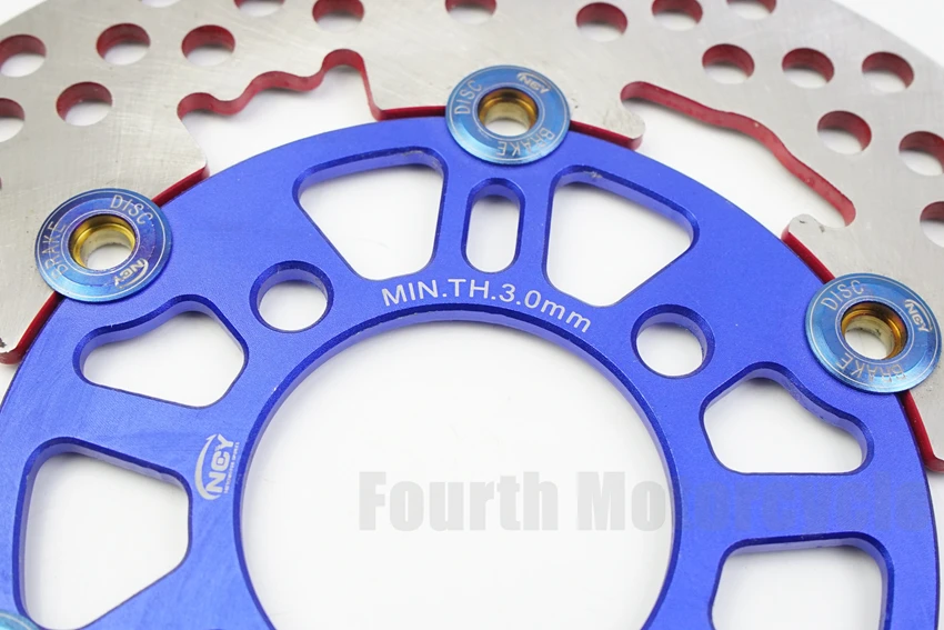 220mm Discs Floating Motorcycle  Aluminum 3 hole 70mm 4 hole 55mm Pitch Brake Disk Inside Diameter Rapid Brake Rotor Front Rear