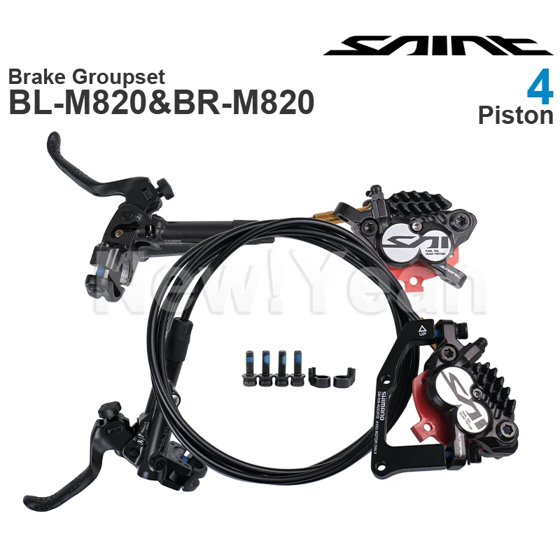 SHIMANO SAINT M820 Hydraulic Disc Brake Groupset include  BL-M820 and BR-M820 - 4-Piston Assembled Original Parts