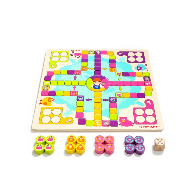 Parent-child board games happy farm flying chess table games interesting chess puzzle interactive toys children checkerboard