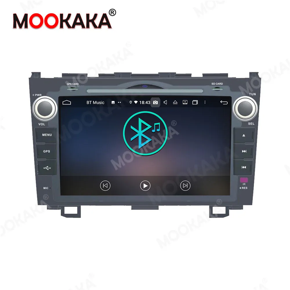 Carplay 64 Android10.0 الملاحة لهوندا crv 2006-2011 أوتوستريو سماعة الرأس مشغل وسائط متعددة راديو السيارة مسجل شرائط px5/px6