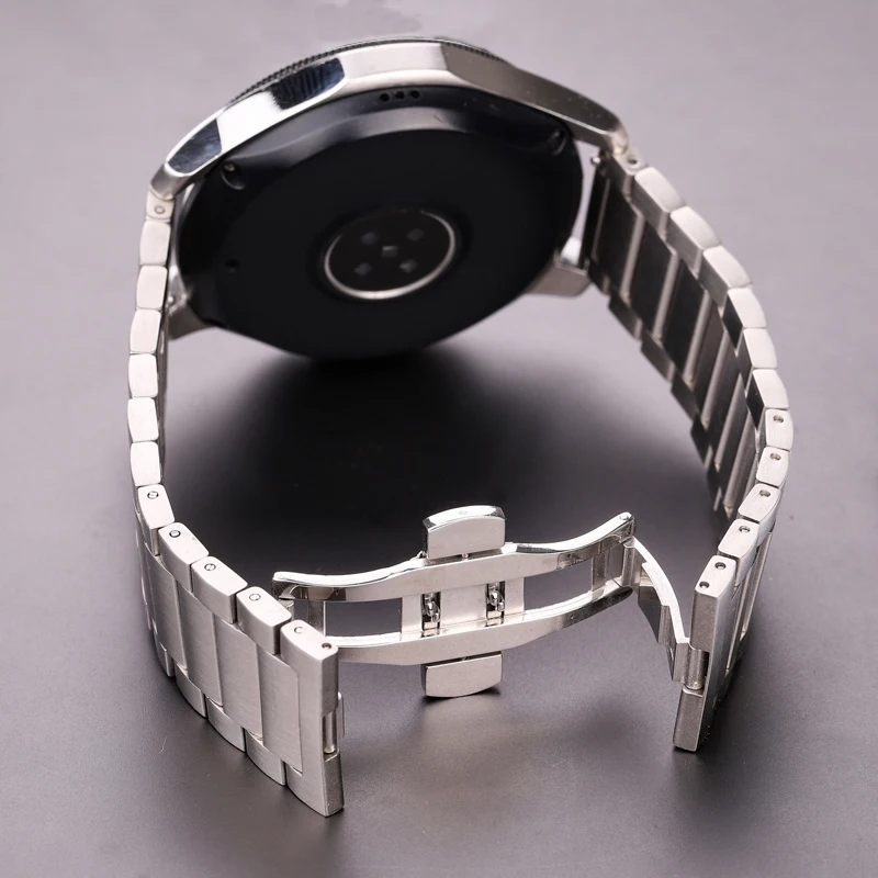 Stainless Steel Watch Band Bracelet 18mm 20mm 22mm Silver Solid Metal Watchband Straight End Strap Accessories