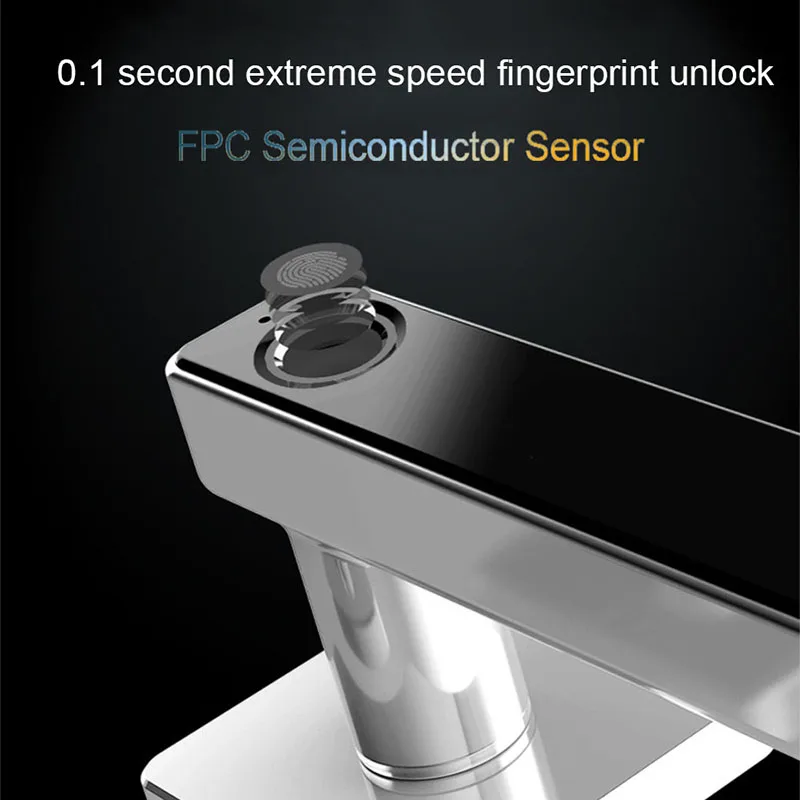 Biometric Fingerprint Lock Smart Keyless Electronic Door lock unlock by Fingerprint and key