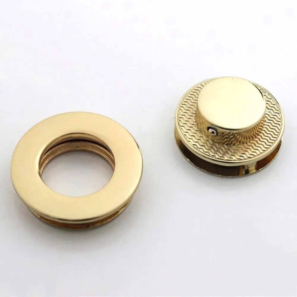 1pcs Metal Button Lock Round Fashion Switch Lock Closure Parts for DIY Handbag Shoulder Bag Purse Hardware Accessories