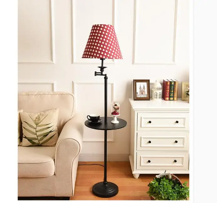 Floor lamp living room bedroom simple existing objects vertical coffee table tray remote control decorative lamp