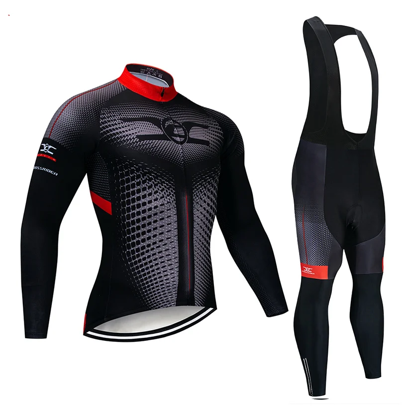 2023 Men's Long Sleeve Cycling Jersey Gel Bib Set MTB Shirt Cycling Wear Quick Dry Bike Clothes Bicycle Clothing Maillot Culotte