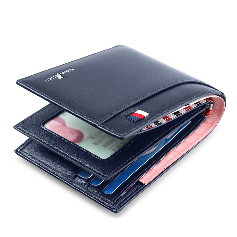 

Men's Slim Walet Genuine Leather Mini Puse Casual Design Bifold Wallet Fashion Brand Sort Small Pouch Gift PL181342