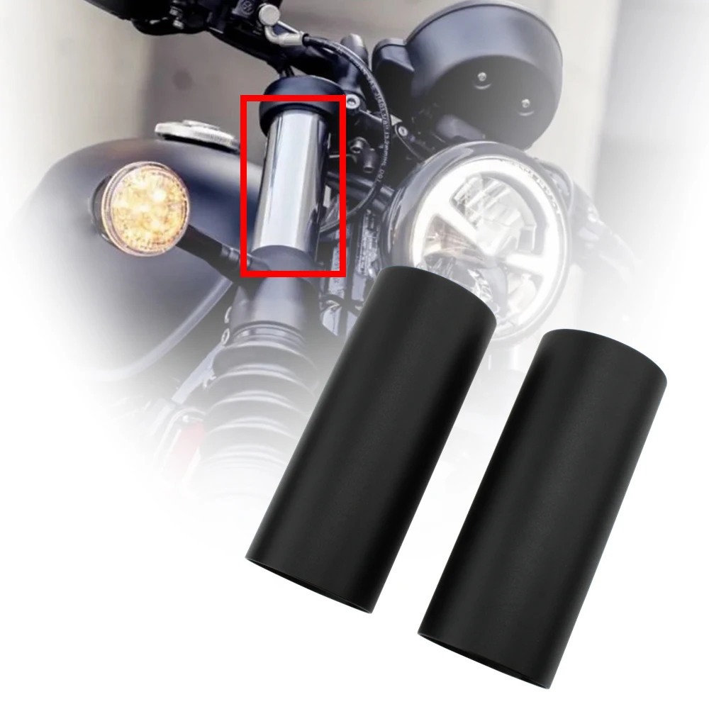 COPERTURA moto PER FORK SUPERIORE LEG PER Triumph Bonneville Bobber Blackfront ammortizzatore refitting copertura decorativa