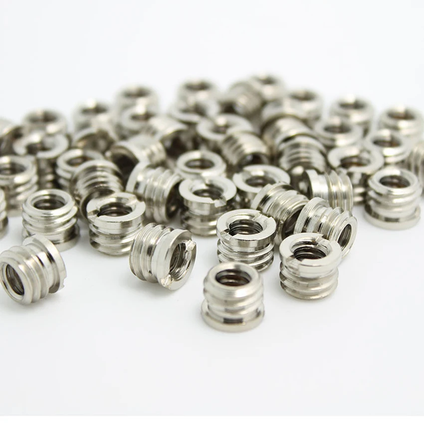 2Pcs 1/4 Inch To 3/8 Inch Convert Screw Standard Adapter Reducer Bushing Converter For DSLR Camera Camcorder Tripod Monopod