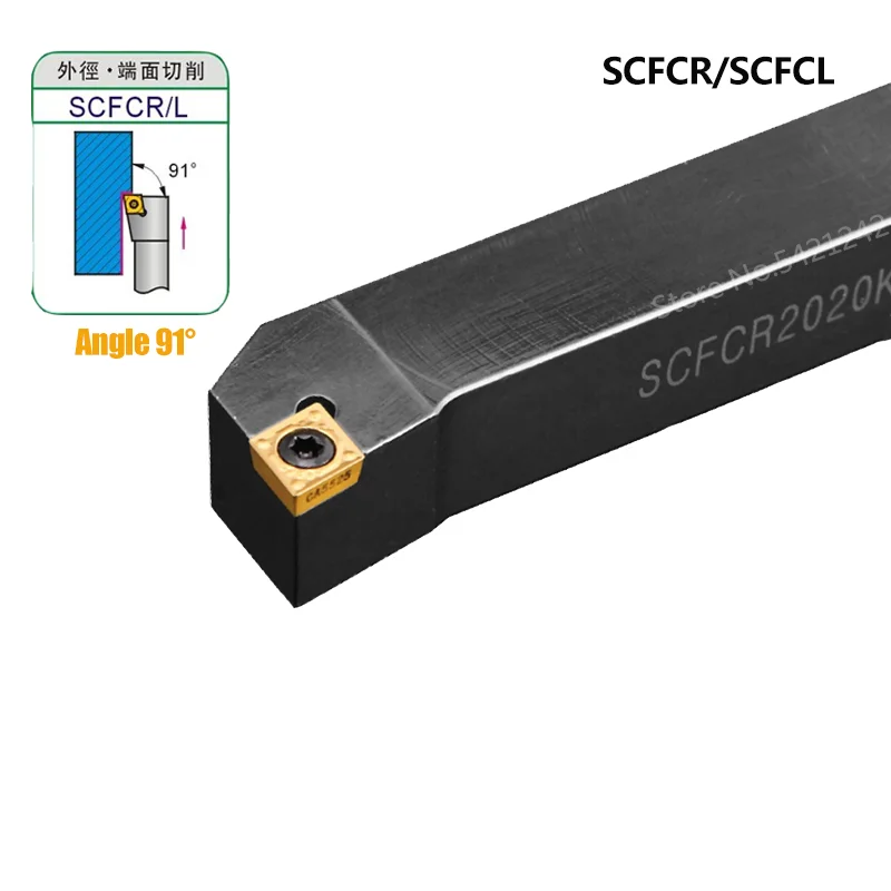 1 PC SCFCR1212H06 SCFCR1616H09 SCFCR2020K09 SCFCR2525M12 CNC Lathe Cutter Turning Tools SCFCR SCFCL External Turning Tool Holder