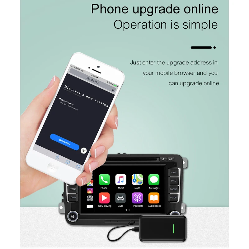 

Carplay Wired To Wireless Adapter Plug and Play Connection For Mazda 3/CX5/Atanza For Skoda Octavia For Peugeot 3008/4008/308