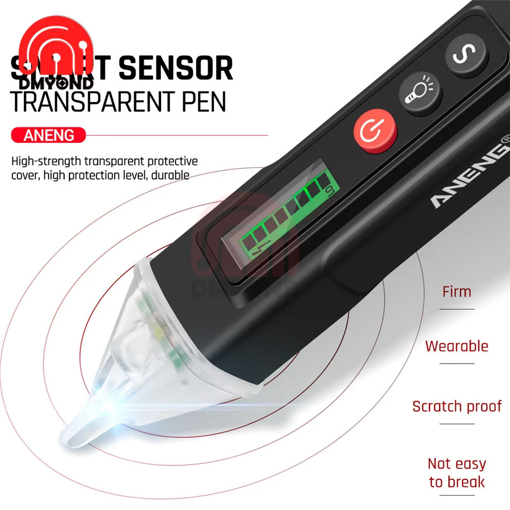 VC1010 rilevatore di tensione Smart Tester di tensione senza contatto Pen Meter 12-1000V corrente sensore elettrico Test matita indicatore di