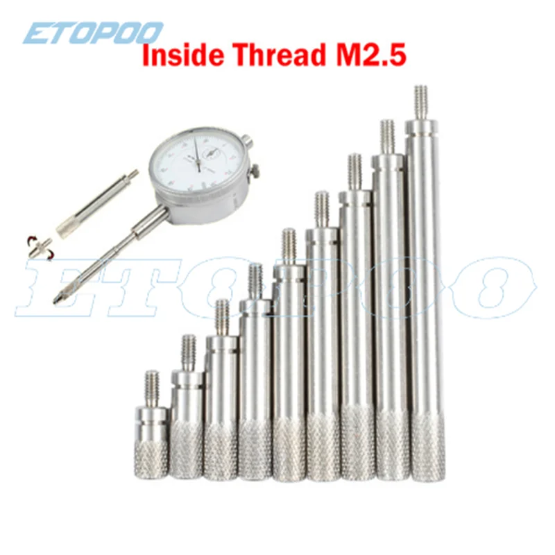 1 шт. измеритель внутренней резьбы M2.5, универсальный тип, микрометр, циферблат, индикатор, зонд, более длинный Удлинительный стержень