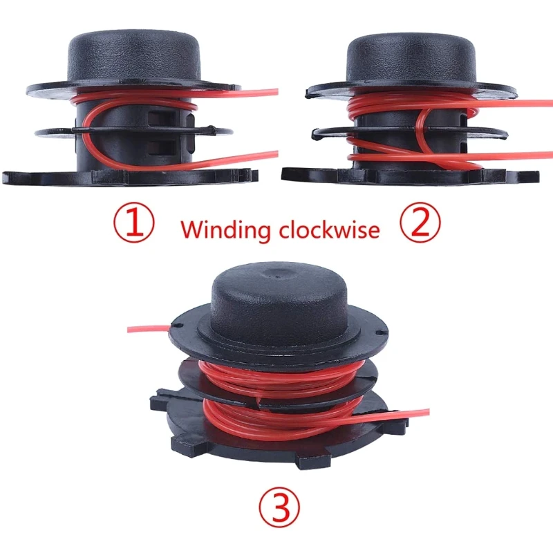 Professioanl String Trimmer Replacement Parts 6 Pcs/set Head Spool & Cover Cap Fitting for FS44 FS80 FS85 FS100 FS110