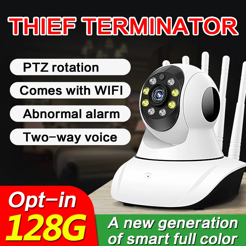 2MP 1080P Yoosee Day Night Full Color Wireless Intercom IP Camera 360 Degree Panoramic View  PTZ Camera  Baby Monitor