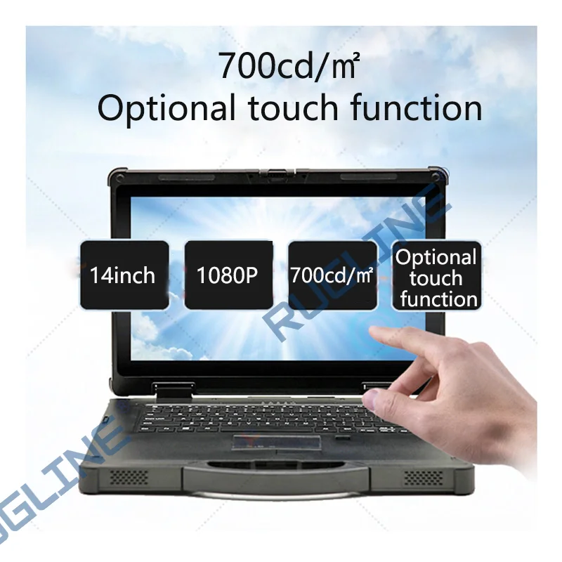 Intel I7 Cpu 14inch FHD Screen Industrial Computer Tablet With Optional Sunlight Readable Film 256gb Rugged Tablet Pc