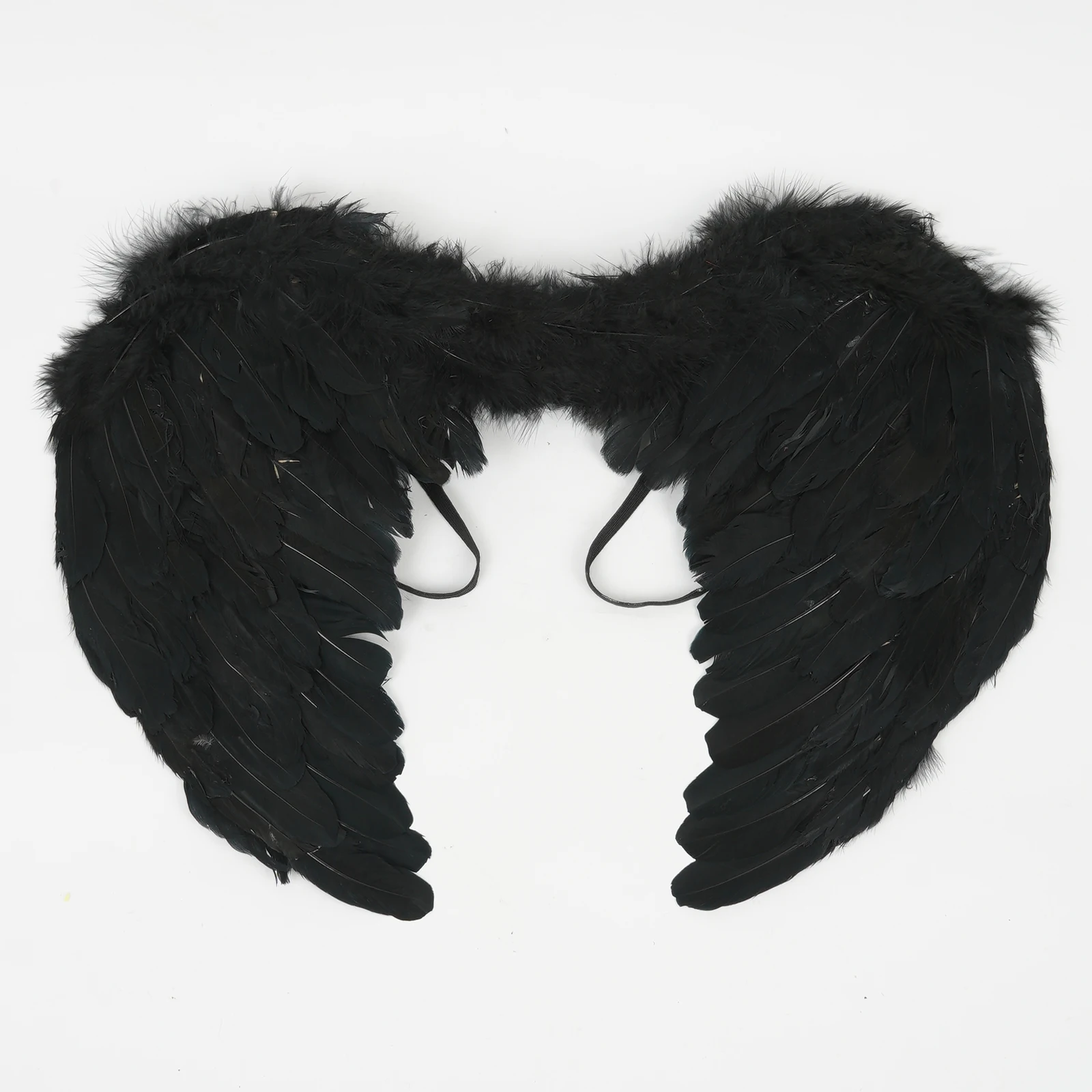 Weiß/Schwarz Kinder Erwachsene Engel Flügel Echte Feder Fee Flügel Dance Party Weihnachten Maskerade Karneval Cosplay Kostüm Zubehör – Detail 8