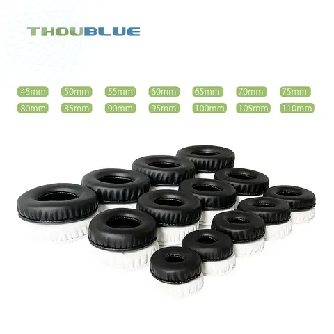 1 par 45/50/55/60/65/70/75/80/85/90/95/100/105/110MM almohadillas de repuesto para auriculares cubierta de espuma viscoelástica funda para orejeras para auriculares