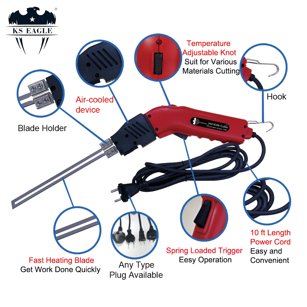 Foam Cutter Knife 110V / 230V Electric Foam Polystyrene Cutting Machine Portable Styrofoam Cutter DIY Cutting Tools Foam Cutters