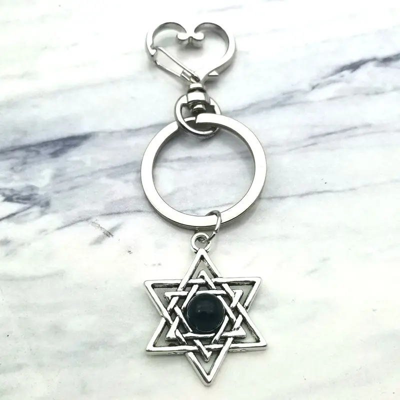 Men Jewelry Key Chain Party Souvenir Gift Keychains Star of David Keyrings Dropshipping Jewelry