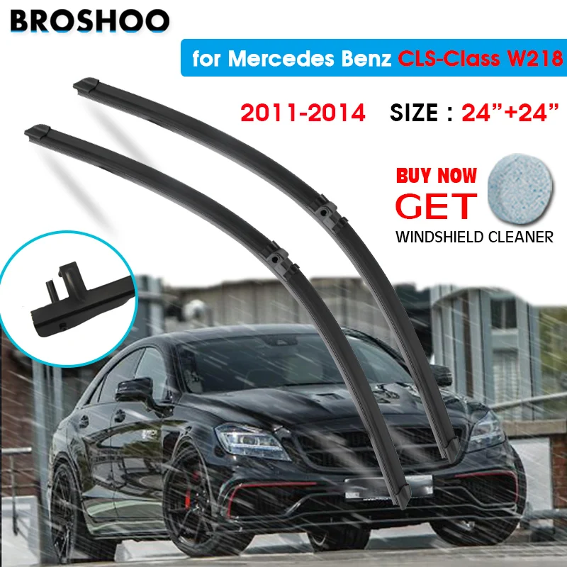 

Car Wiper Blade For Mercedes Benz CLS-Class W218 24"+24" 2011-2014 Auto Windscreen Windshield Wipers Blades Fit Side Pin Arms