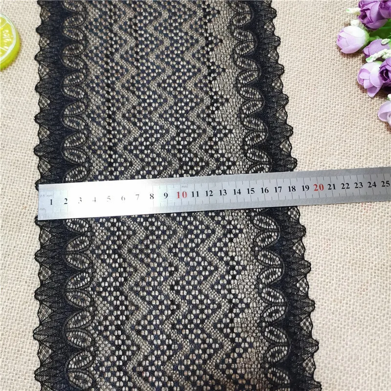 19CM Elastic White Lace Fabric for wedding decoration Sewing Material Accessories Used On Sewing Underwear  And Clothes E1117