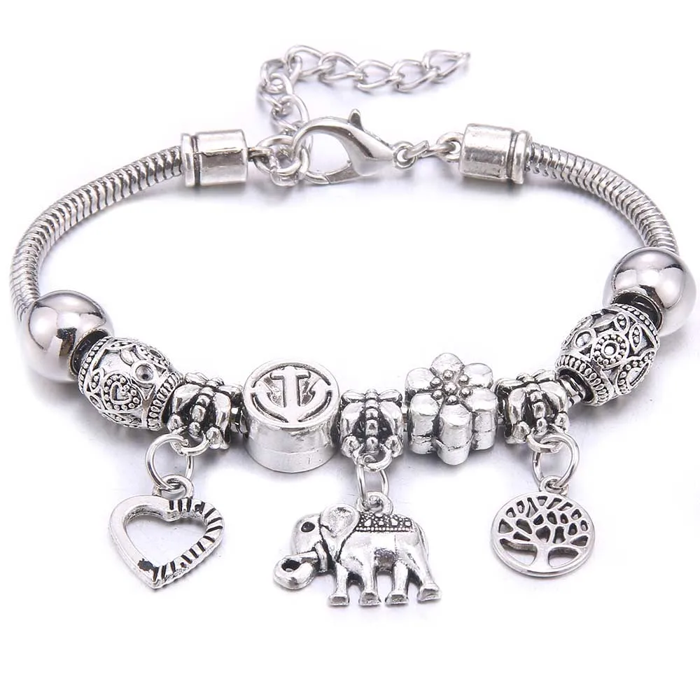 Armband En Armbanden Sieraden Witte Vlinder Crown Kralen Armbanden Merken Armbanden Fit Vrouwen Meisje Vriendschap Gift