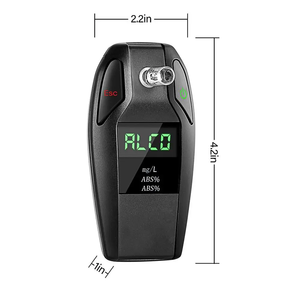 EEK-Brand ,Fuel Cell Sensor Digital Breath Alcohol Tester and Professional Grade Blood Alcohol Content  Made of Zinc Alloy