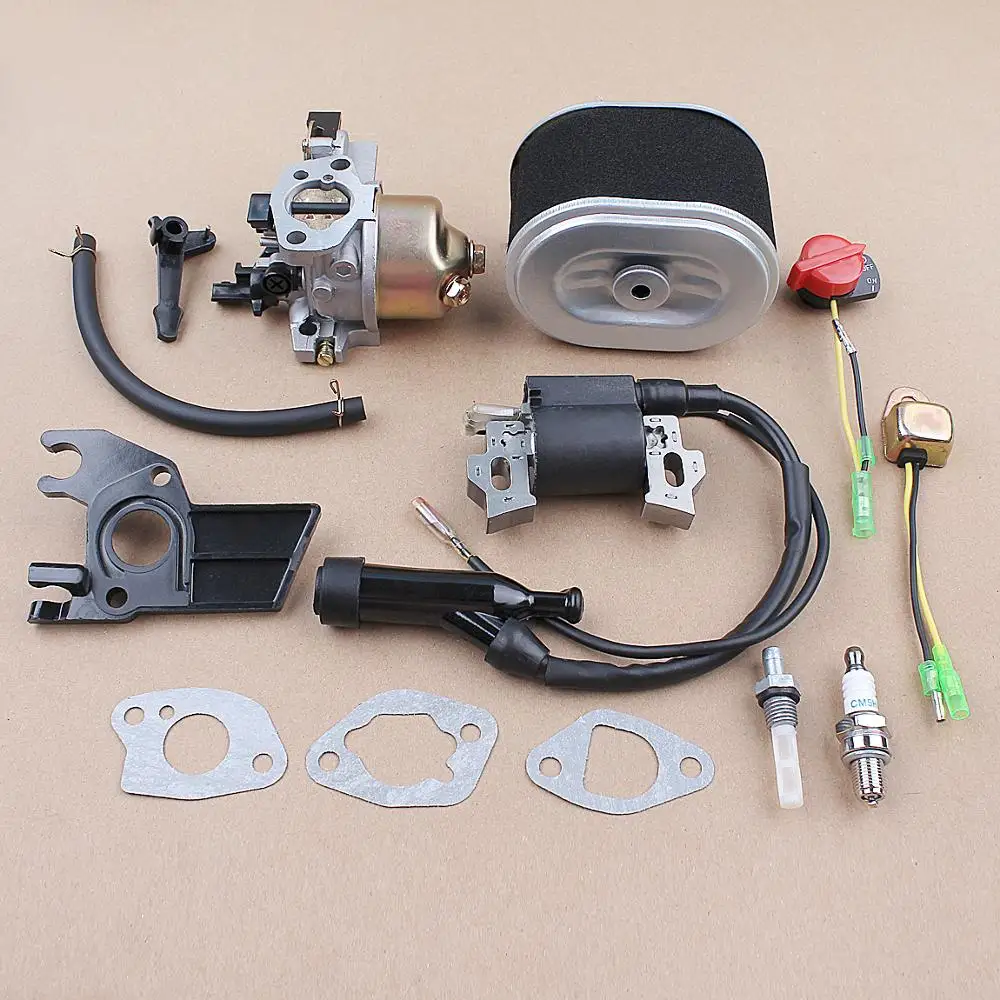 المكربن الإشعال لفائف شرارة التوصيل طقم فلتر الهواء لهوندا GX160 GX200 5.5HP محرك Carb استبدال أجزاء