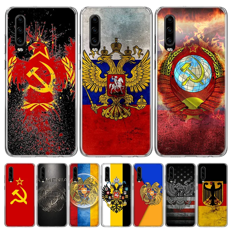 Arms Eagle Flag Phone Case For Huawei P30 P20 P10 P50 P40 Lite Mate 30 20 10 40 Pro Art Luxury Customized Cover Coque Capa