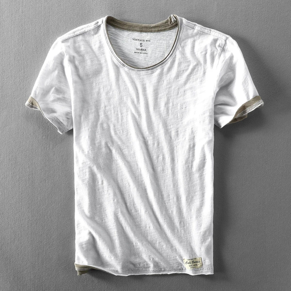 Summer Fashion Men\'s Japan Style Bamboo Cotton Solid Color Short Sleeve T-Shirt Male Casual Simple Soft Thin White Tee Tshirts