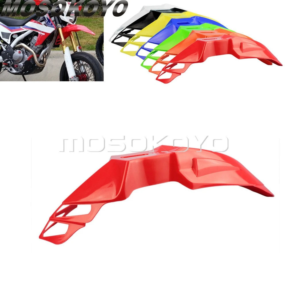 Supermoto Front Fender Red Durable Motrad Mudguards for Honda CRF CR 125 150 450R 450X Red