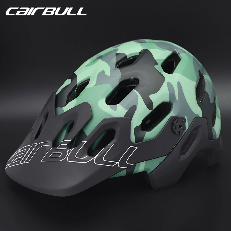 CAIRBULL Mountain Bike Helmets Outdoor Sports MTB Safety Cycling Helmet Adult Men Women Removable Sun Visor Integrally-Molded