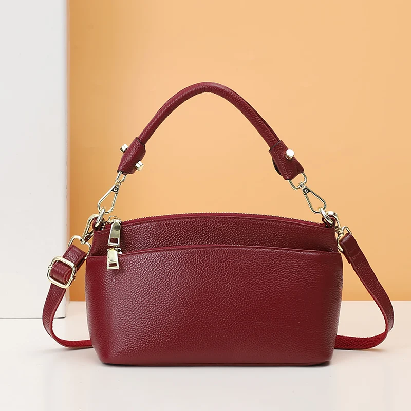 Multi-compartment Luxury Handbags Women Shoulder Bags Designer Genuine Leather Crossbody Bag for Women Bag Fashion Female Messen