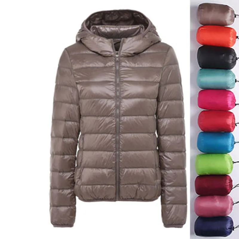 Ultra Thin Down Jacket Women Large Size Pink Womens Lightweight Down Jackets Ultra Light White Coat Warm Short Jackets Women