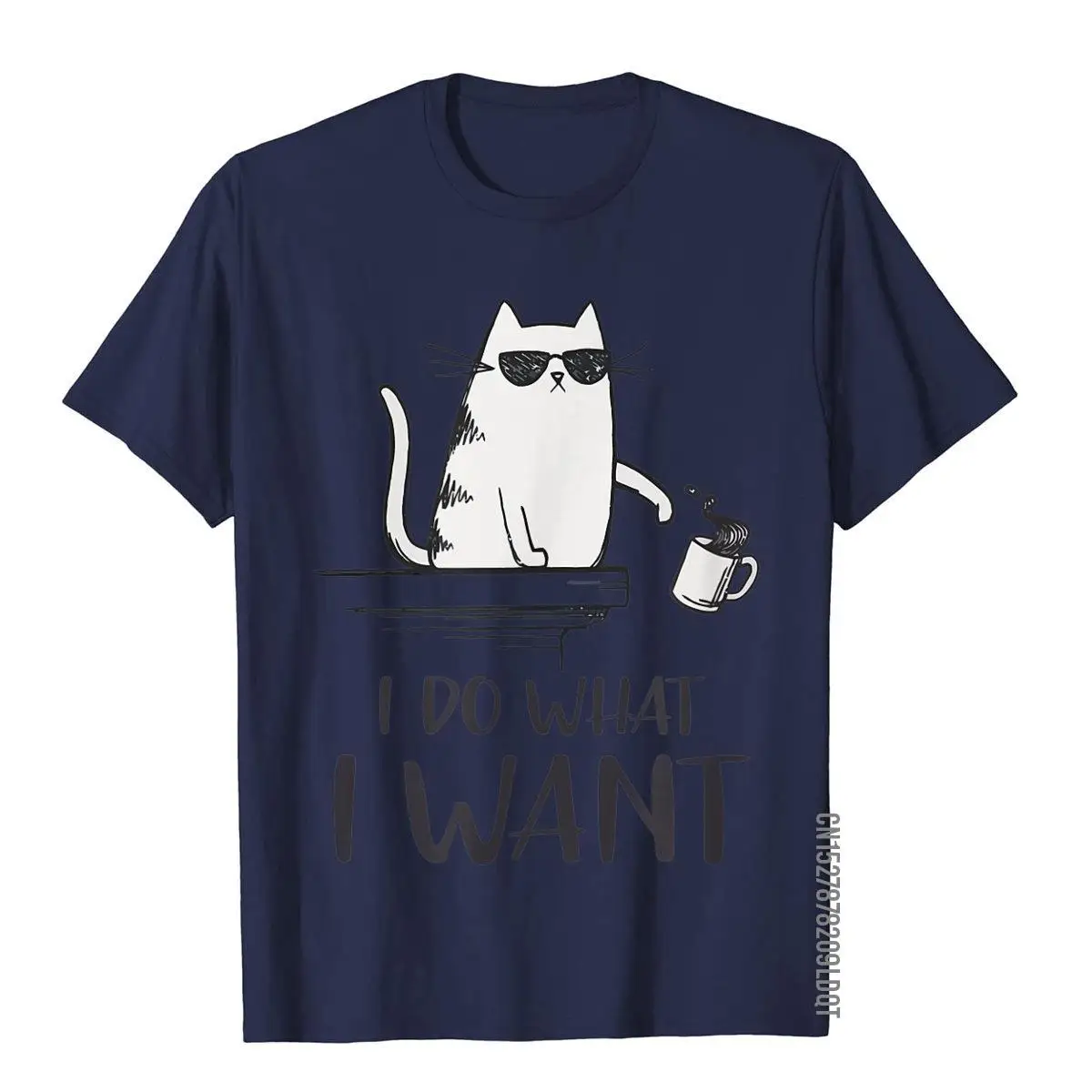 I Do What I Want Funny Cat Lovers Gift T-Shirt T Shirts Tops & Tees Hip Hop Cotton 3D Style Tight Men