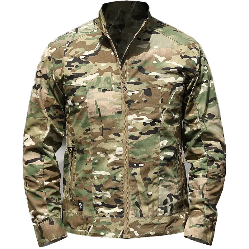 

Outdoor Wear-resistant Jacket Men's Army Fans CP Camouflage Dark Night Camouflage Tactical Jacket Commuter Tops Spring Autumn