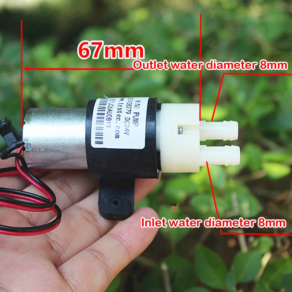 Mini Self-priming Pump Small 370 Motor Diaphragm Pump DC 24V Low Noise Large Flow Small Electric Water Pump Fish Tank Aquarium