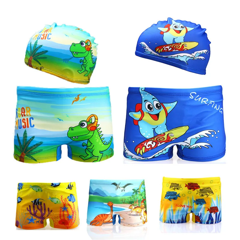 Boys Swimwear Cartoon2-10years Children's Summer Beach  Swimsuit Boys Swimming Trunks Swimsuit